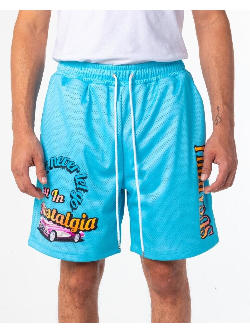 Sugarhill Mens Lost In Nostalgia Shorts Size L